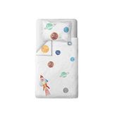 Casadora Baby Space Planet White 100% Organik Pamuk Bebek Çocuk Nevresim Takımı 160 X 220 Cm - Beyaz