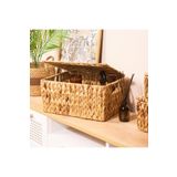 CasaLinda Hasır Çok Amaçlı Dikdörtgen Kapaklı Kutu L 36x28 Cm