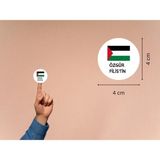 Casalinghi 1000 Adet (4 Cm) Özgür Filistin Etiketi Yuvarlak Mat Sticker Gazze Soykırım