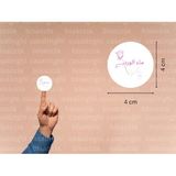 Casalinghi Arapça Gül Suyu Etiketi Yuvarlak Mat Çıkartma Hediyelik Pembe Gül Sticker 4 cm (45 Adet)
