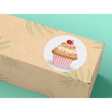 Casalinghi Cupcake Pasta Etiketi Tatlı Kek Mat Stıcker 4 cm (33 Adet)