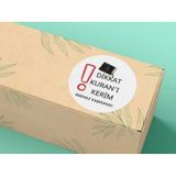 Casalinghi Dikkat Kuran'ı Kerim Özenli Taşıyınız! Etiketi Yuvarlak Mat Çıkartma Round Sticker 4 cm (20 Adet)