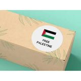 Casalinghi Free Filistin Free Palestine Sticker Ingilizce Özgür Filistin Yuvarlak Mat Etiket 4 cm (40 Adet)