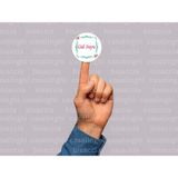 Casalinghi Gül Suyu Etiketi Hediye Sticker Kabe Mekke Medine Yuvarlak Mat Çıkartma 4 cm (33 Adet) - Yeşil