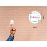 Casalinghi Gül Suyu Etiketi Hediye Sticker Kabe Mekke Medine Yuvarlak Mat Çıkartma 4 cm (45 Adet)