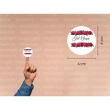 Casalinghi Gül Suyu Etiketi Hediye Sticker Kırmızı Gül Baskılı Yuvarlak Mat Çıkartma 4 cm (45 Adet)