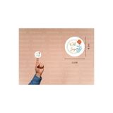 Casalinghi Gül Suyu Yazılı Etiket Gül Baskılı Yuvarlak Mat Çıkartma Kolonya Sticker Hediyelik 4 cm (45 Adet)