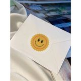 Casalinghi Gülücük Etiketi Yuvarlak Mat Çıkartma Round Smile Sticker 4 cm (40 Adet)