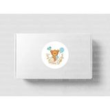 Casalinghi Hoş Geldin Bebeğim Etiketi Ayıcık Baskılı Yuvarlak Mat Çıkartma Cute Round Sticker 4 cm (45 Adet)