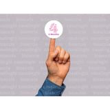 Casalinghi Ingilizce 4 Aylık Etiketi Pembe 4 Months Puanlı Dört Aylık Bebek Yuvarlak Mat Sticker 4 cm (45 Adet)