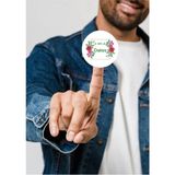 Casalinghi Ingilizce Hurma Hediyesi Sticker A Gift Of Dates Umre Hajj Yuvarlak Çiçekli Etiket 4 cm (40 Adet)