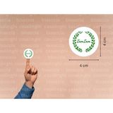 Casalinghi Ingilizce Zemzem Etiketi Yeşil Yuvarlak Mat Sticker Zamzam Hajj Umre Hediyeleri 4 cm (45 Adet)