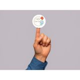 Casalinghi Ingilizce Zemzem Hediyesi Sticker A Gift Of Zam Zam Umre Hajj Etiketi Round 4 Cm- 33 Adet - Desenli
