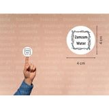 Casalinghi Ingilizce Zemzem Suyu Hediyesi Etiketi Siyah Yuvarlak Mat Sticker Zamzam Hajj Umre 4 cm (45 Adet)