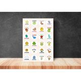 Casalinghi Karışık Aferin Okul Kurs Ödül Etiketi Yuvarlak Mat Çıkartma Round Reward Sticker 4 cm (120 Adet)