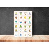 Casalinghi Karışık Okul Kurs Ödül Etiketi Öğrenci Öğretmen Yuvarlak Mat Çıkartma Round Sticker 4 cm (24 Adet)