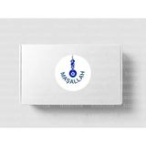 Casalinghi Maşallah Etiketi Nazar Boncuğu Mavi Yuvarlak Mat Sticker Bebek Partisi Kutlama 4 cm (90 Adet)