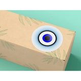 Casalinghi Nazar Boncuğu Etiketi Evil Eye Bead Label Yuvarlak Mat Sticker- 4 cm (40 Adet)