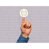 Casalinghi Zemzem Suyu Etiketi Hediye Sticker Kabe Mekke Medine Yuvarlak Mat Çıkartma 4 cm (45 Adet)