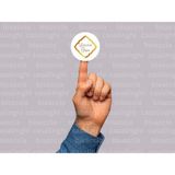 Casalinghi Zemzem Suyu Etiketi Hediyelik Sticker Kabe Mekke Medine Yuvarlak Mat Çıkartma 4 Cm- 33 Adet - Altın