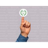 Casalinghi Zemzem Suyu Etiketi Hediyelik Sticker Kabe Mekke Medine Yuvarlak Mat Çıkartma 4 Cm- 33 Adet - Yeşil - Beyaz