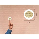 Casalinghi Zemzem Suyu Etiketi Hediyelik Sticker Kabe Mekke Medine Yuvarlak Mat Çıkartma 4 cm (45 Adet)