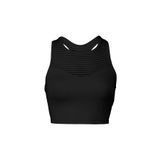 Casall O Yaka Düz Atlet 22102-901 Stripe Mesh Crop Top, 40, 5002972264, Siyah, Kadın