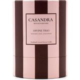 Casandra Divine Trio Soya Mum – Mandalina & Gül & Sandal Ağacı Kokulu Dekoratif Aromaterapi Mum - Çok Renkli