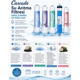 Cascada Su Arıtma Filtresi Inline Çubuklu 5'li Filtre Seti - Çok Renkli