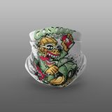 Cascoot Motorcu Buff Maske Outdoor Boyunluk Unisex Bandana - 40 - Siyah - Yeşil
