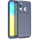 Case 4U A20E Uyumlu Kılıf Rugged Armor Karbon Desenli Lüx Negro Silikon Arka Kapak Lacivert - Galaxy A20E