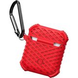 Case 4U Airpods Silikon ile uyumlu Kılıf Darbeye Dayanıklı Koruyucu Airbag Anahtarlık- Kırmızı HBV00000GPBEV