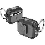 Case 4U Apple Airpods 3. Nesil Kılıf Tank Çift Katmanlı Silikon Airbag 27 Siyah