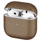 Case 4u Apple Airpods 4 Airbag 43 600D Karbon Fiber Kulaklık Kılıfı Gold