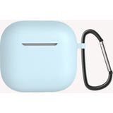 Case 4u Apple Airpods 4 Standart Silikon Kılıf Taşıma Ipi Takma Slotlu Soft Yumuşak Kılıf Açık Mavi