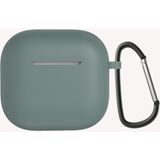 Case 4u Apple Airpods 4 Standart Silikon Kılıf Taşıma Ipi Takma Slotlu Soft Yumuşak Kılıf Koyu Yeşil