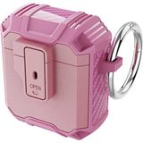 Case 4U Apple Airpods Kılıf Tank Çift Katmanlı Silikon Airbag 27 Pembe