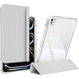 Case 4U apple iPad Pro 11 2025 M5 Kılıf Magnetik Ayrılabilen Airbagli Zore Sliding Tablet Kılıfı - Gri