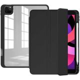 Case 4U Apple iPad Pro 12.9 2021 (5.Nesil) Manyetik Nort Arkası Şeffaf Standlı Kılıf Siyah