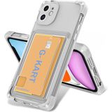 Case 4u Apple iPhone 11 Kılıf Airbag Tasarımlı Şeffaf Kartlıklı G-Kart Kapak