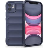 Case 4u Apple iPhone 11 Kılıf Esnek Tpu Oyuklu Arka Yüzey Tasarımlı Etnik Silikon Kapak Lacivert