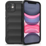 Case 4u Apple iPhone 11 Kılıf Esnek Tpu Oyuklu Arka Yüzey Tasarımlı Etnik Silikon Kapak Siyah