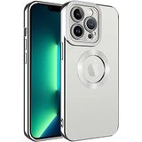 Case 4U Apple iPhone 11 Pro Kılıf Kamera Lens Korumalı Şeffaf Renkli Logo Gösteren Parlak Omega Kapak Gümüş