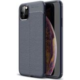 Case 4U Apple iPhone 11 Pro Uyumlu Kılıf Darbeye Dayanlıklı Deri Görünümlü Niss Silikon Arka Kapak Lacivert