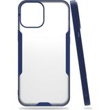 Case 4U Apple iPhone 12 Kılıf Kamera Korumalı Ultra Ince Buzlu Mat Renkli Parfe Silikon Kapak Lacivert