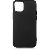 Case 4U Apple iPhone 12 Kılıf Klasik Mat Renkli Yumuşak Premier Silikon Siyah