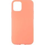 Case 4U Apple iPhone 12 Mini Kılıf 3D Kamera Korumalı İçi Kadife Lansman Yumuşak Silikon Açık Turuncu