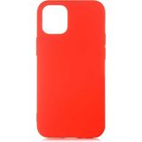 Case 4U Apple iPhone 12 Mini Kılıf 3D Kamera Korumalı İçi Kadife Lansman Yumuşak Silikon Kırmızı