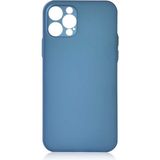Case 4U Apple iPhone 12 Pro Kılıf Ultra İnce Esnek Transparan Slims Kapak Saks Mavi