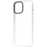 Case 4U Apple iPhone 12 Pro Max Kılıf Renkli Transparan Yumuşak Silikon Süper Punto Kapak Beyaz